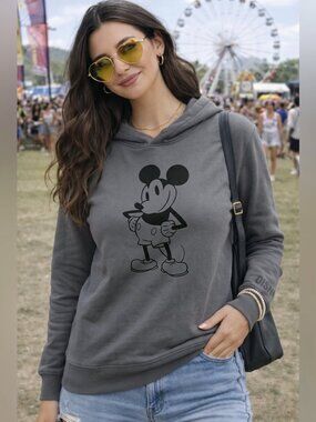 DISNEY MICKEYMOUSE WOMENS HOODIE (XL)